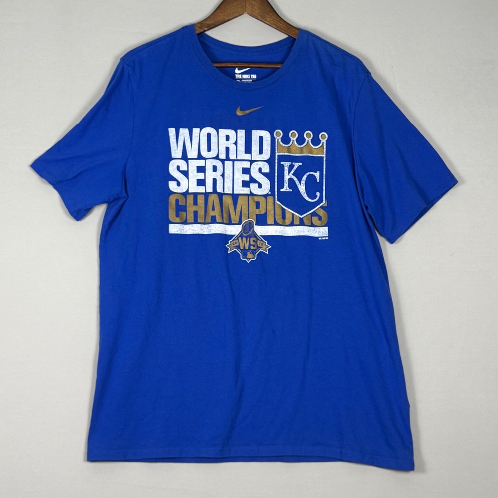 Nike Kansas City Royals T-Shirt Mens XL Blue NWOT 2015 World Series Champions